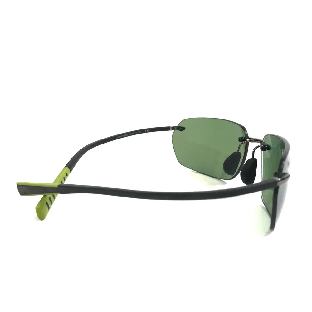 Maui Jim Sunglasses ALAKAI MJ743-02D Gunmetal Frames with Green Maui HT Lenses